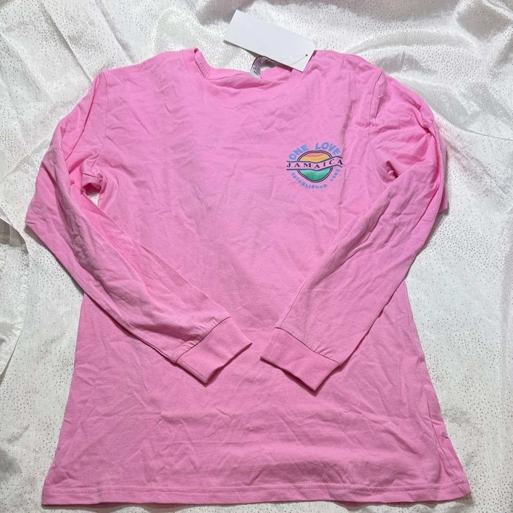 Pink pineapple hammerhead Pink Long-Sleeve Graphic Tee - One Love Jamaica size M